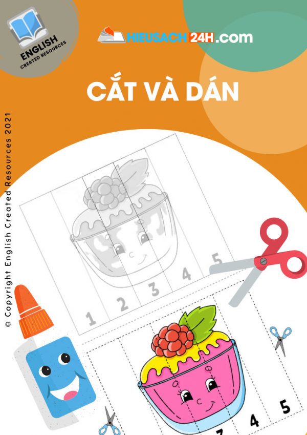 Hướng dẫn bé học cắt dán hoa quả và con vật